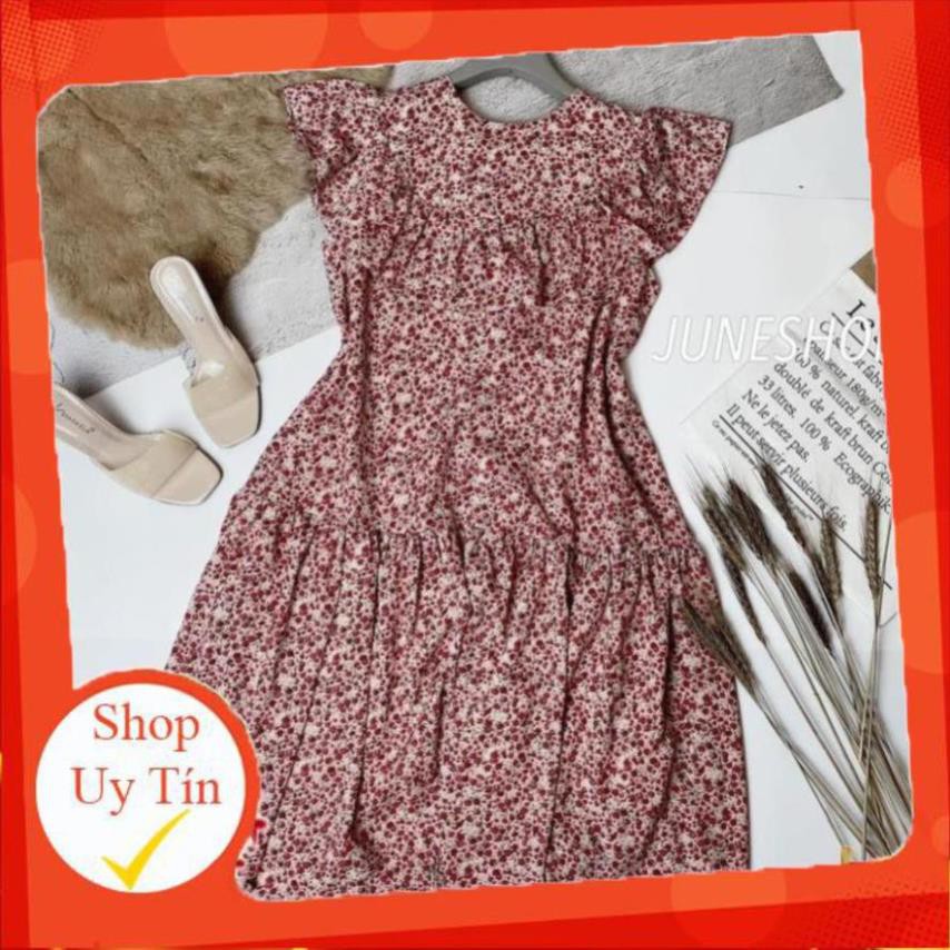 [ 𝐅𝐑𝐄𝐄 𝐒𝐇𝐈𝐏 ] Đầm Hoa Hồng Cổ Bèo Cao Cấp