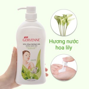 Sữa tắm trắng da Gervenne hương nước hoa Lily xanh 450g