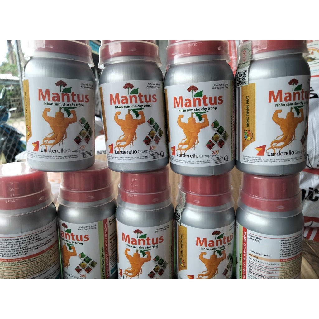 Sản Phẩm Gốc Đồng Hữu Cơ Sinh Học Mantus chai 100ml- VTNN24h ĐIỀN RÂU
