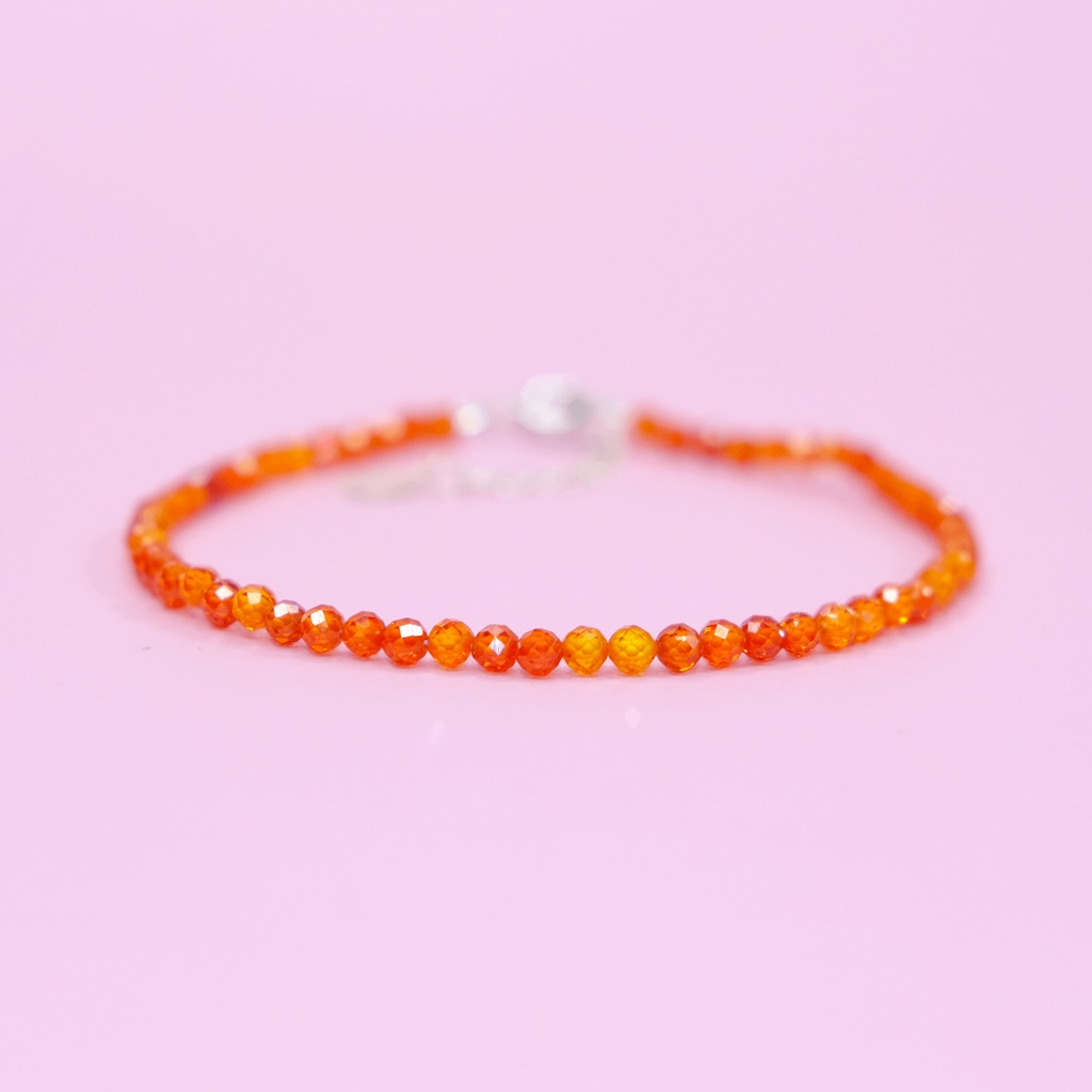 Lắc tay Zircon cam UPCARA dễ thương duyên sáng