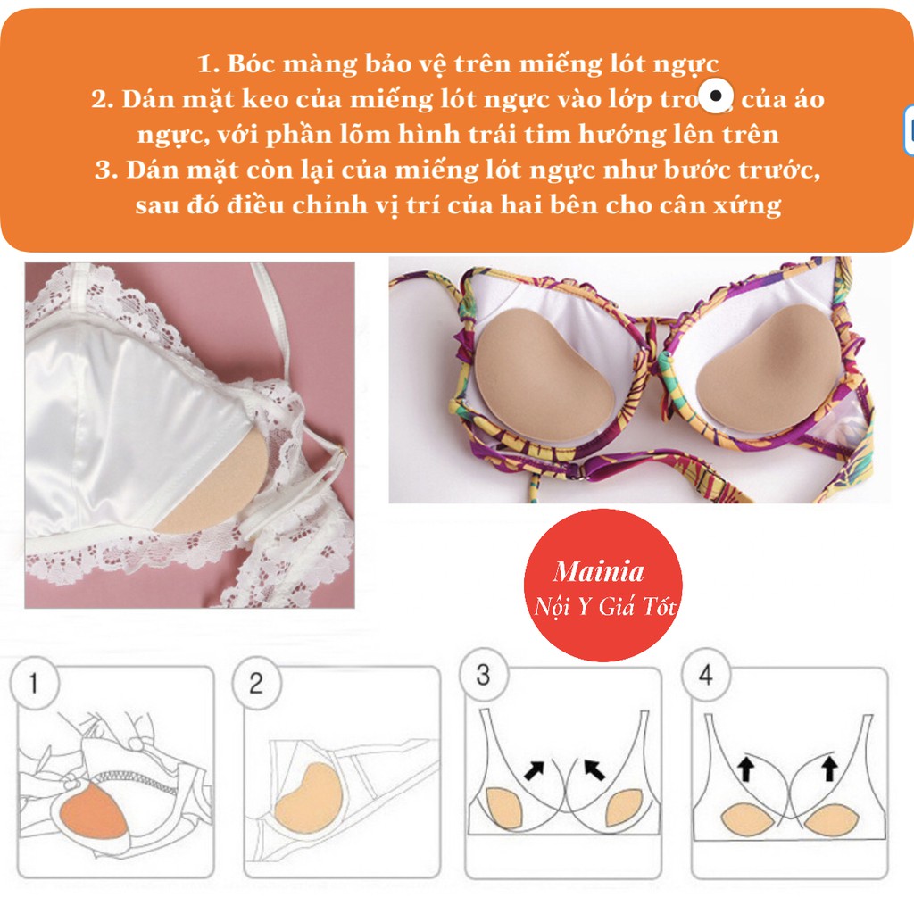 2 Miếng Dán Độn Ngực Silicon Nâng Vòng 1 Siêu Đẹp Căng Tròn Mainia Shop