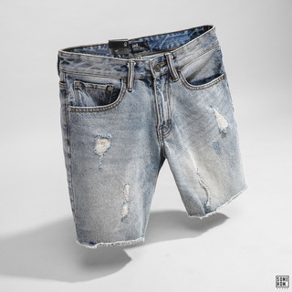 Quần Đùi Jean Nam Wash 2 Màu Form Skinny Vải Denim INF QD005592, SOMEHOW 