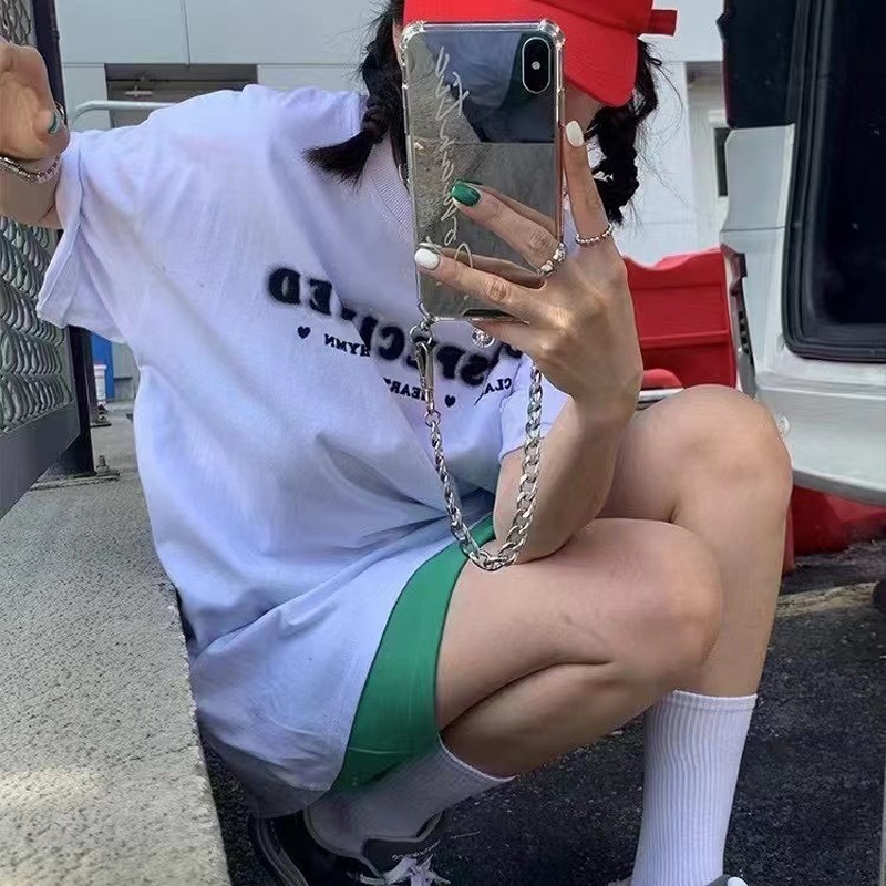 Áo thun Unisex 3158 tay lỡ form rộng in chữ phông nam nữ chất cotton hàng Quảng Châu ANDOSA AT11