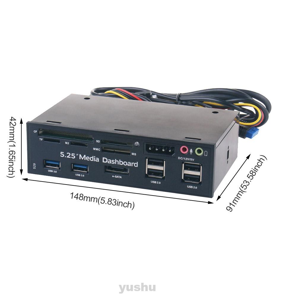 Professional ABS High Speed Easy Install With Screws LED Indicator Audio Interface USB 3.0 Hub Media Dashboard
