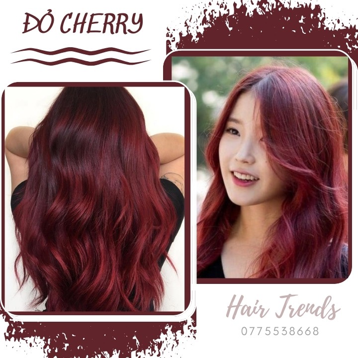 Thuốc nhuộm tóc màu ĐỎ CHERRY  tặng kèm trợ dưỡng oxy 100ml màu nhuộm Chiko,hairtrends shop (C7.66)