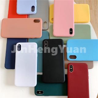 Ốp điện thoại thời trang siêu mỏng màu trơn cho iPhone 6 6s 7 8 Plus X XS MAX XR