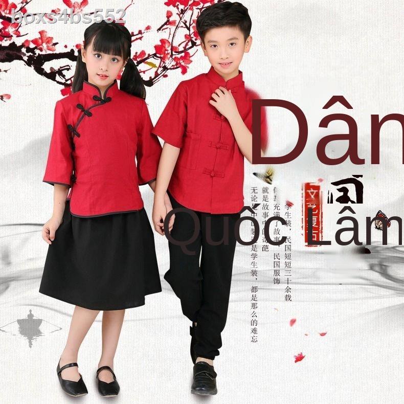Trang phục hanfu trẻ em, thiếu nhi, học sinh trung hoa dân quốc, quần áo thanh niên mùng 4 tháng 5,