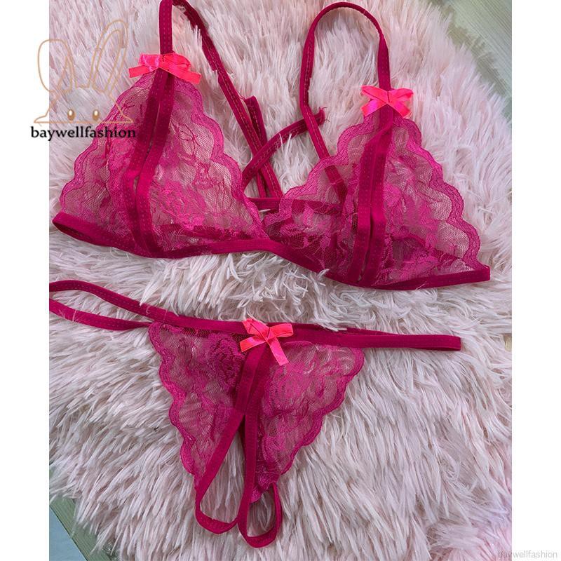 Set Áo Ngực & Quần Lót Nữ G-String Thêu Ren | BigBuy360 - bigbuy360.vn