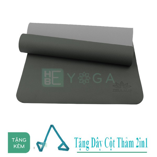 Thảm Yoga TPE Zera Mats 8mm 2 lớp Tặng Kèm Dây Cột Cao Cấp