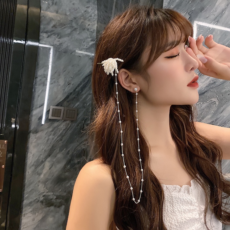 Khuyên Tai Hình Trái Tim Bất Đối Xứng Có Tua Rua Dài Thời Trang Hàn Quốc Thanh Lịch Sang Trọng Dành Cho Nữ