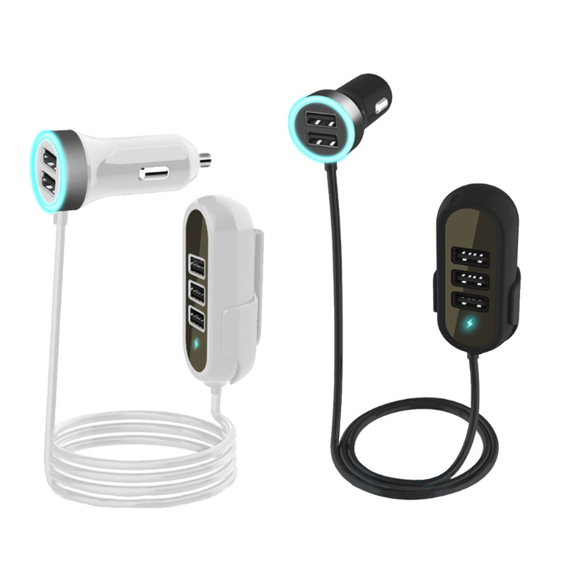 Dây Cáp Sạc Nhanh 5 Cổng USB Dài 1 5m Đa Năng Dành Cho Xe Hơi