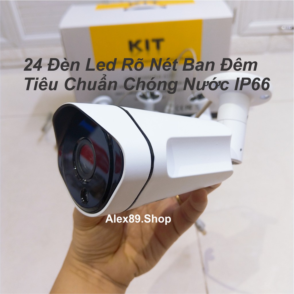 Trọn Bộ 4 Camera Giám Sát 5MP Chóng Nước IP66 Dây 20 Mét-App điều khiển từ xa (No HDD)