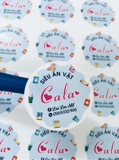 Combo 1000 tem ăn vặt 4cm