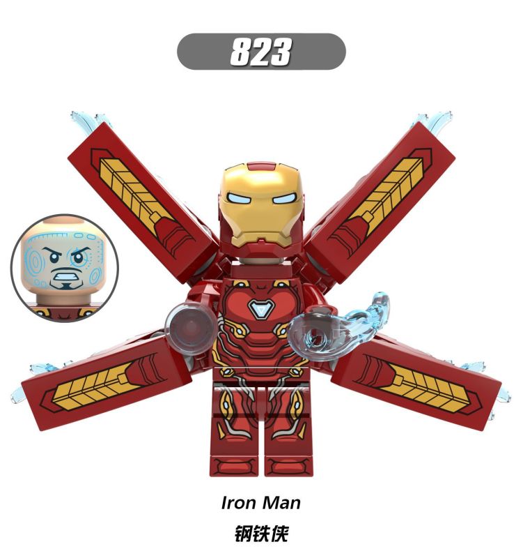 Mô Hình Lắp Ráp Lego X0187 Avengers Iron Man Mk50 Falcon Doctor Strange