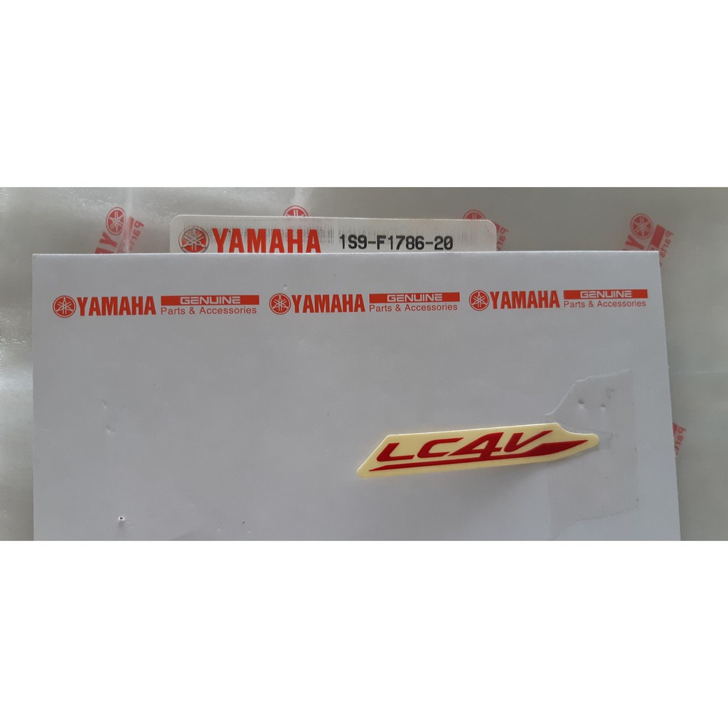 Tem chữ &quot;LC4V&quot; zin chính hãng Yamaha - Màu đỏ 1S9F178620