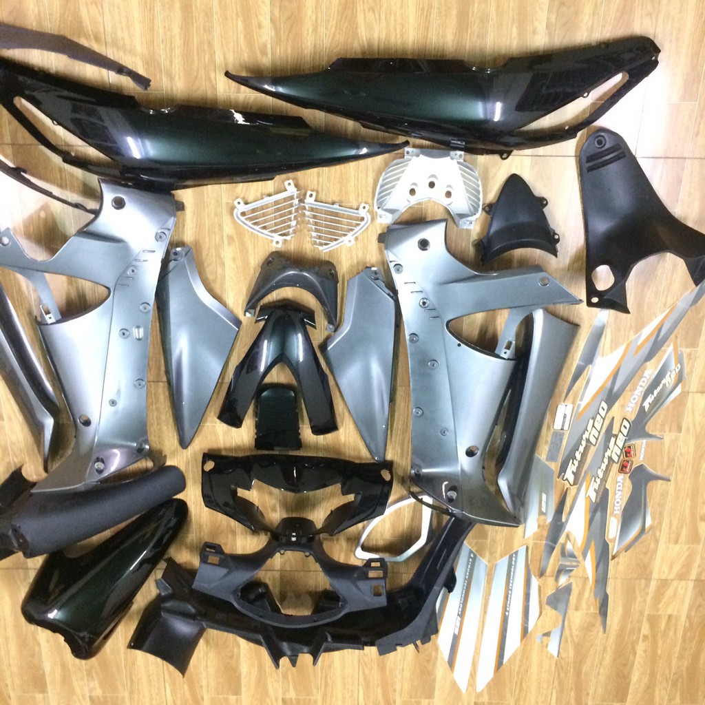 [ TẶNG TEM ] Bộ Dàn áo xe Future 125 - Future Neo  màu Đen -  nhựa ABS nguyên sinh