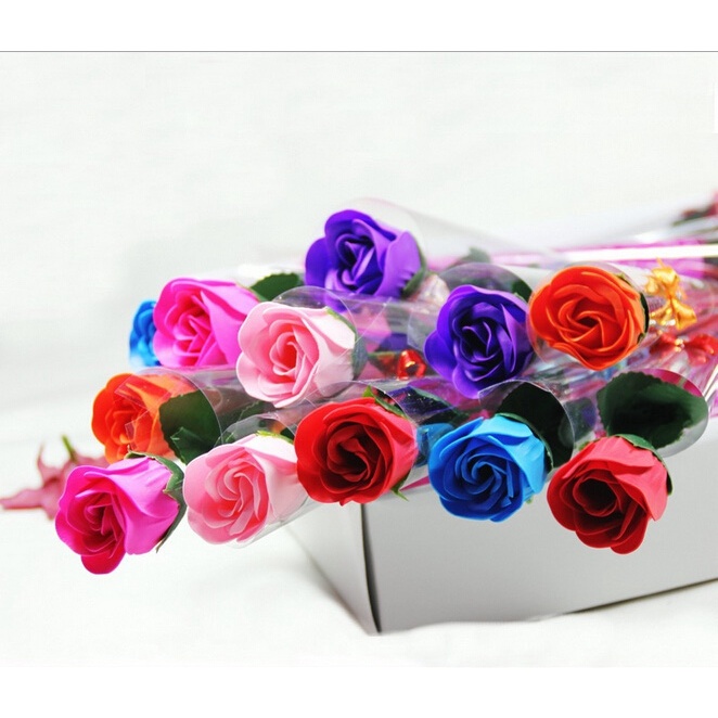 Giá sỉ 1 bông Hoa Hồng Sáp nhiều màu, chất dày, màu chuẩn - Hani Accessories