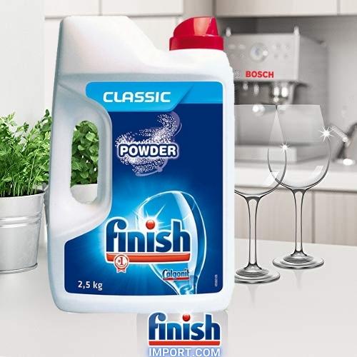 [CHÍNH HÃNG] Hộp bột rửa chén Finish Classic 2,5Kg (250 lần dùng) – (Dành cho máy rửa chén 7 tới 15 bộ)