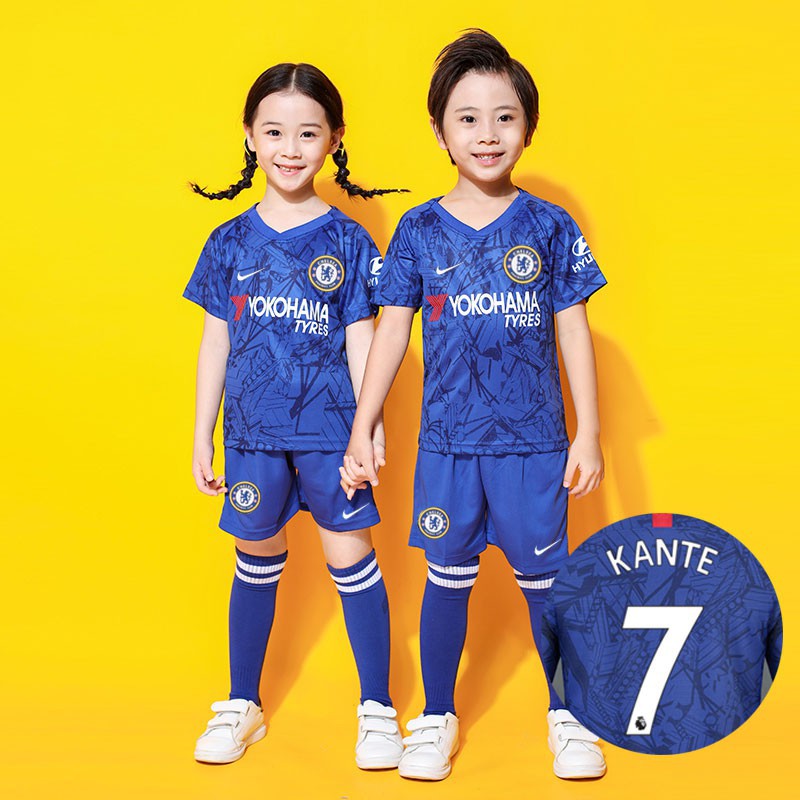 Bộ quần áo bóng đá trẻ em Chelsea xanh