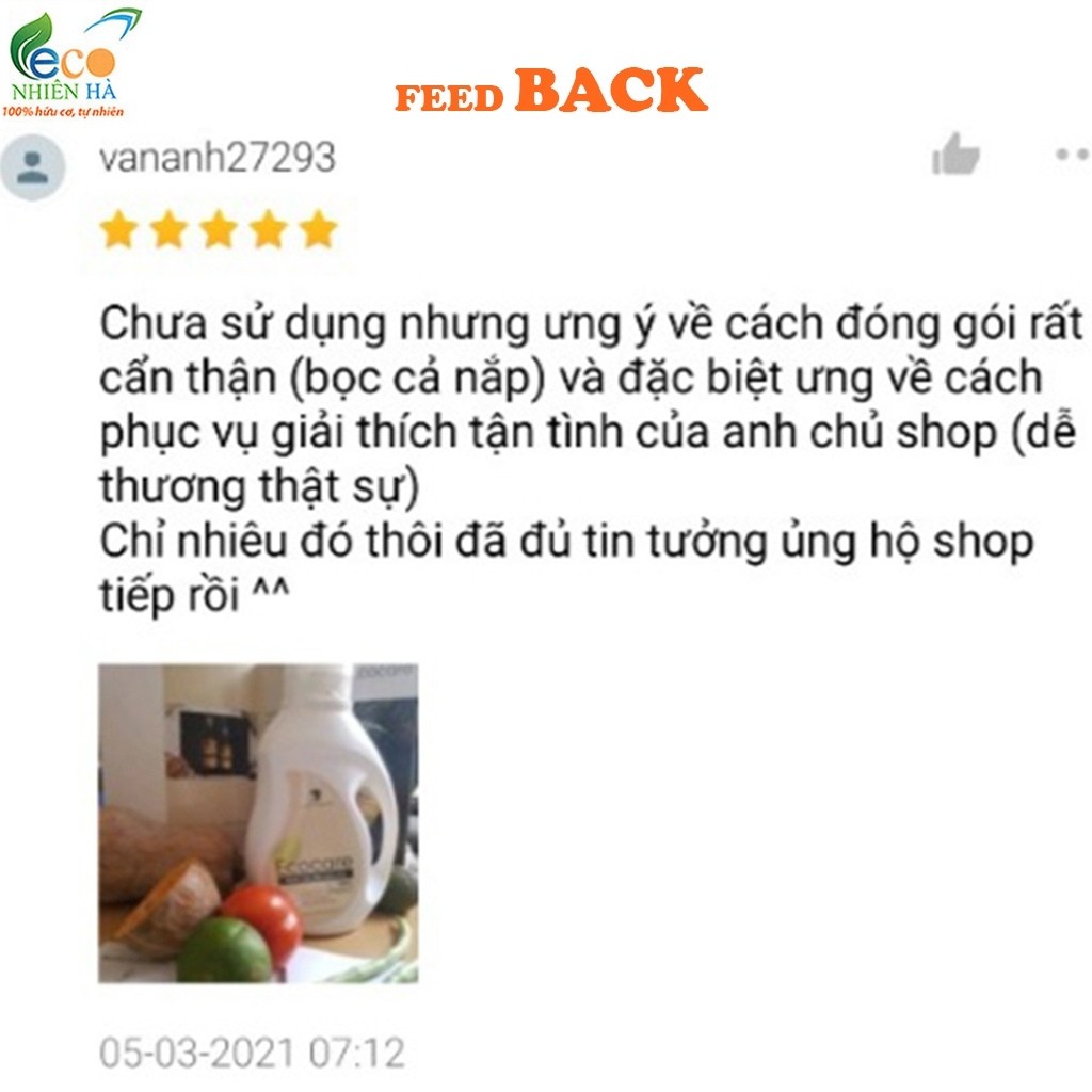 Nước lau sàn ECOCARE 2L quế hữu cơ, nước lau nhà, nuoc lau bep đuổi muỗi, chống trơn