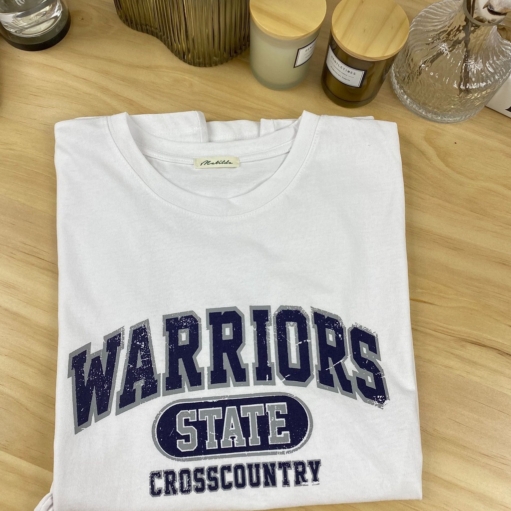 Áo thun tay lỡ WARRIORS ❤️ Áo phông oversize form rộng unisex nam nữ - A01 - Happy Style