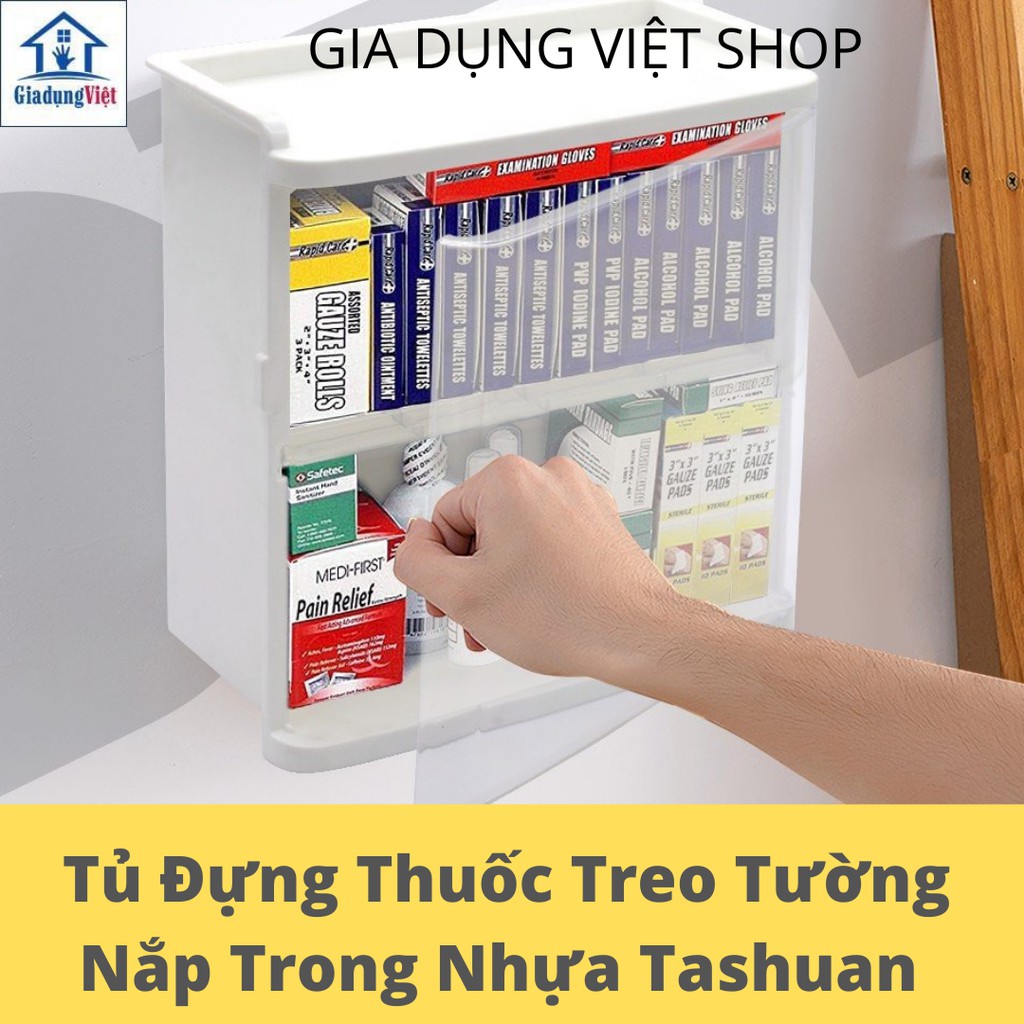 Tủ thuốc, tủ đựng đồ y tế treo tường nắp trong tiện lợi Nhựa Tashuan Việt Nam
