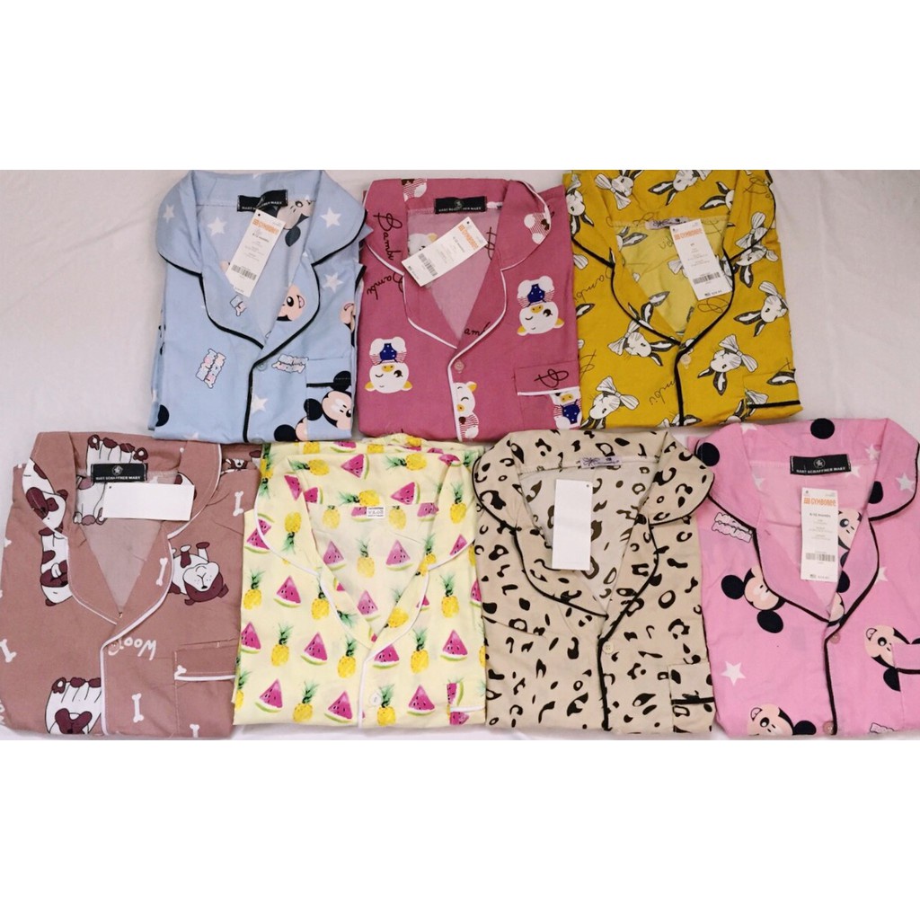 BỘ KATE THÁI TAY CỘC QUẦN DÀI - SET PIJAMA HOT