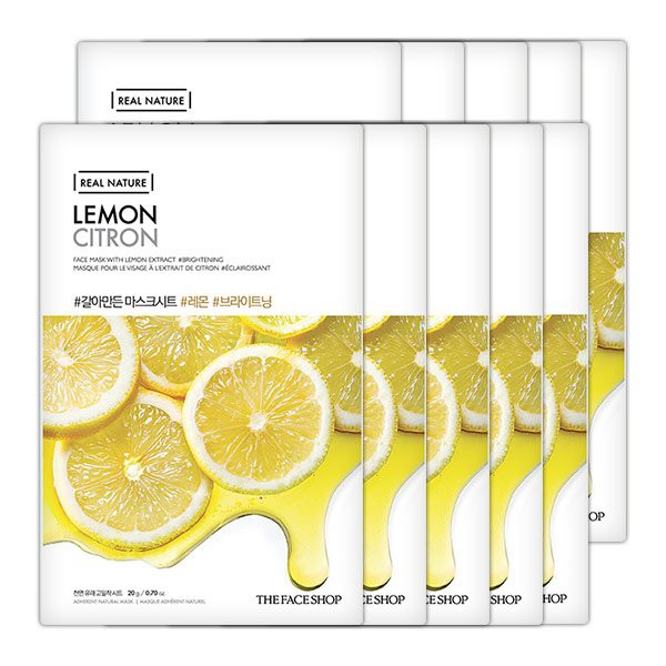 Mặt nạ The Face Shop Real Nature Mask Sheet Lemon Chanh ( Combo 5 miếng )