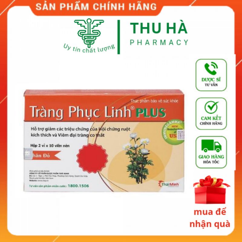 Tràng Phục Linh pluss hộp 20 viên - Tái tạo và phục hồi niêm mạc đại tràng cho người đại tràng kích thích