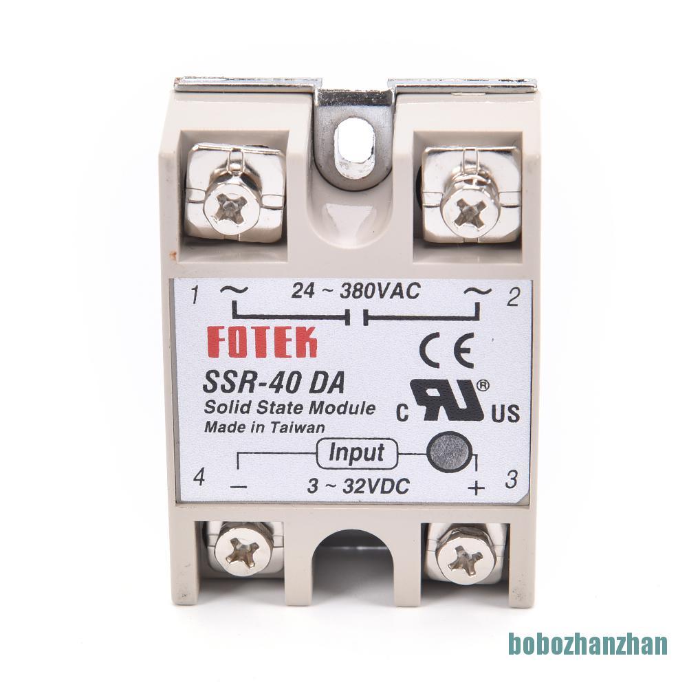 [bobozhanzhan]Industrial Solid State Relay SSR 40A with Protective Flag SSR-40DA 40A DC control AC