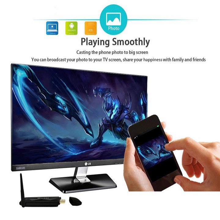 Thiết Bị HDMI Không Dây từ Mobile, Tablet, Laptop ra Tivi Wecast E3