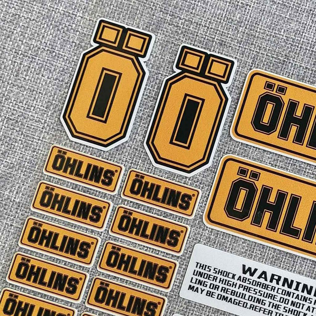 Miếng dán phản quang trang trí xe mô tô No.L093 Ohlins