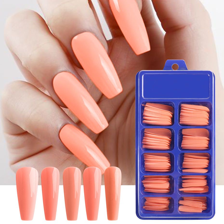 Set of 100 fake nails that cover the entire European and American style for unique decoration