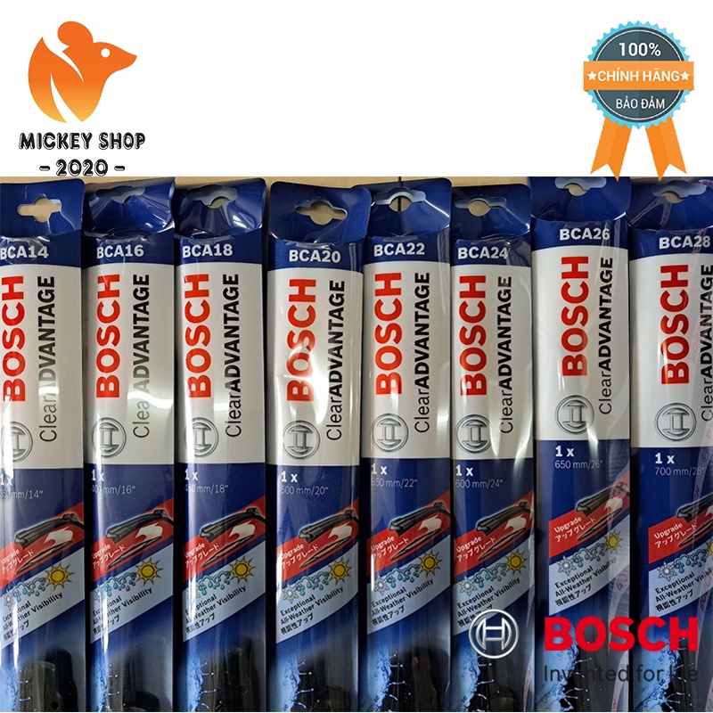 Gạt Mưa Ô Tô Bosch Clear Advantage AEROFIT -  Loại Tầm Trung Thân Mềm Không Xương