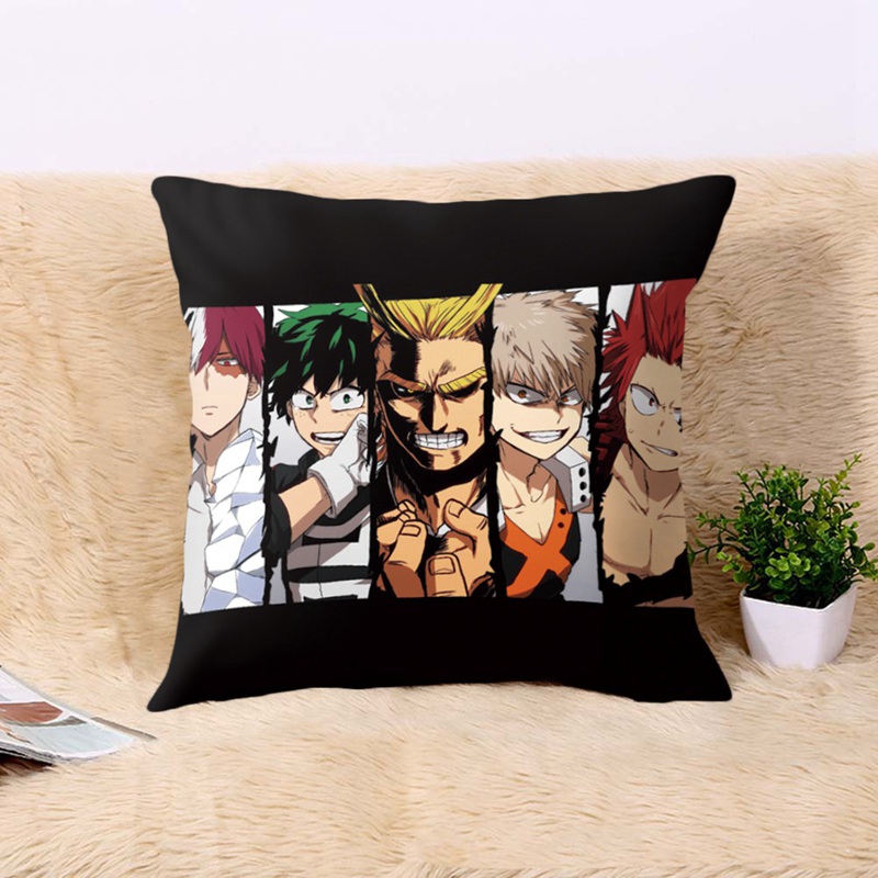 Vỏ Gối Cotton Lanh Họa Tiết My Hero Academia Trang Trí Nhà Cửa / Ghế Sofa