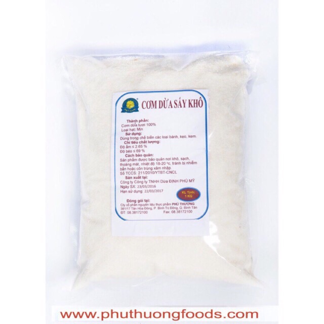 Cơm dừa sấy khô Phú Thương 1kg