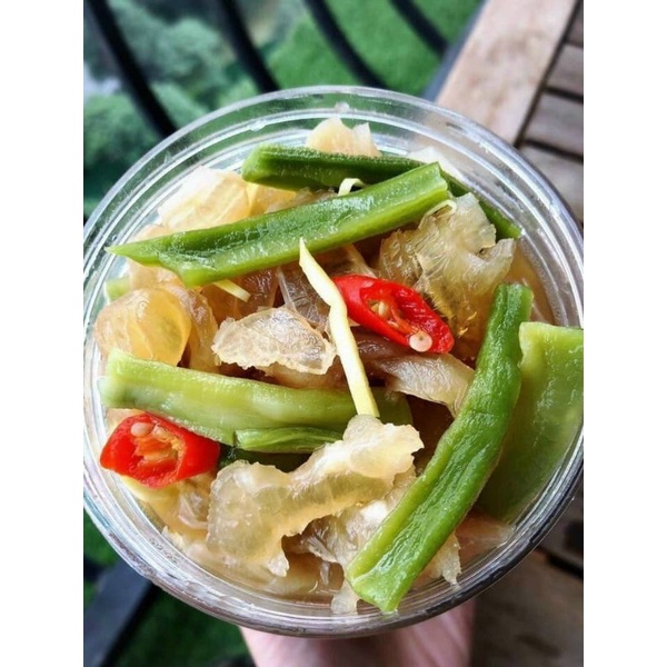 85k hủ 1kg Gân Bò Ngâm Rau Tiến Vua mix củ hủ Dừa(giao hỏa tốc TP HCM)