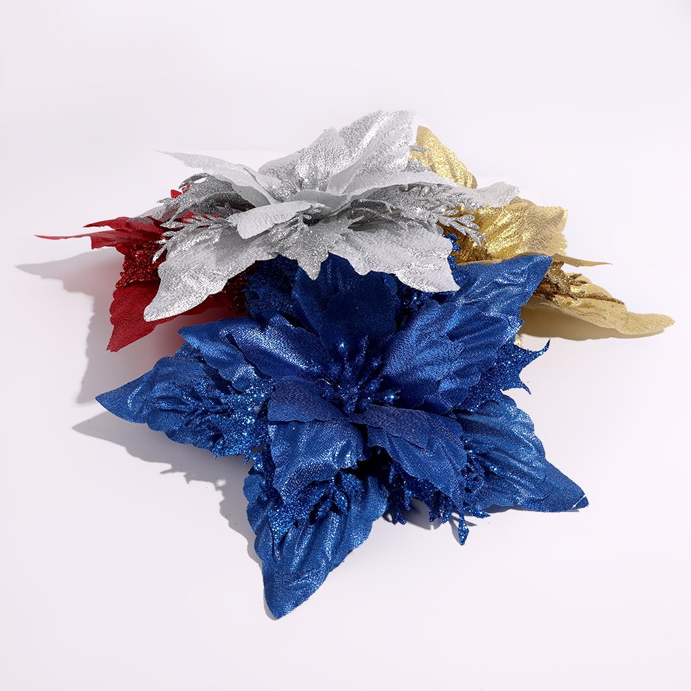 Hoa Giả Nhiều Lớp 18cm Trang Trí Cây Thông Giáng Sinh