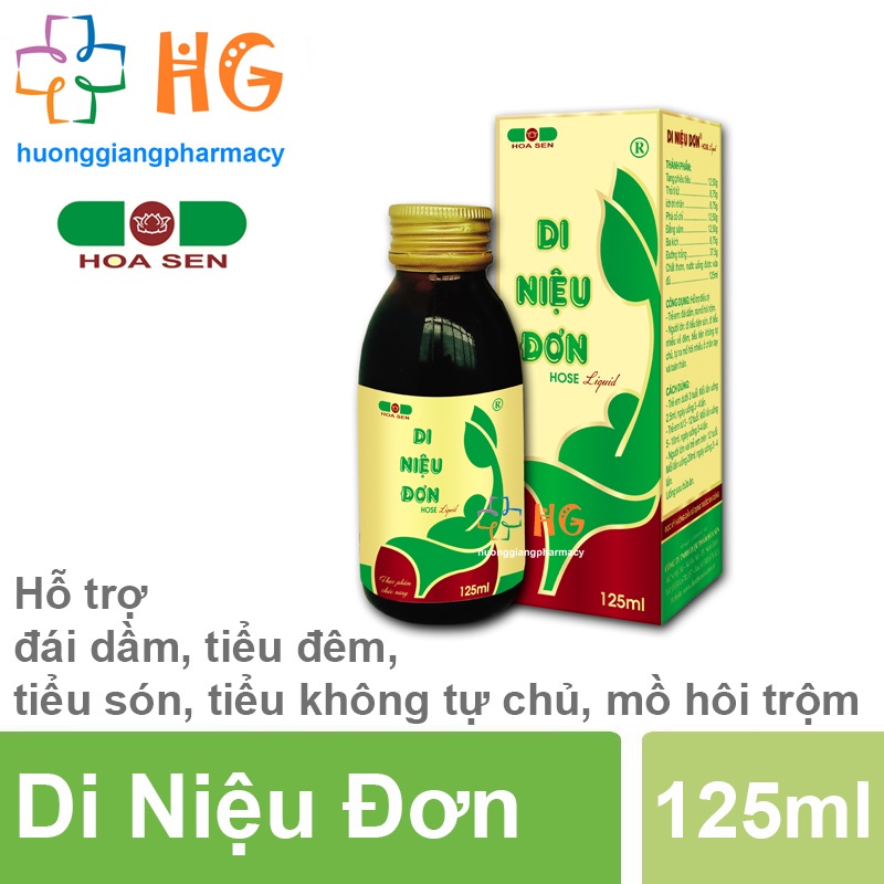 Siro Di niệu đơn Hose liquid Giảm đái dầm tiểu đêm mồ hôi trộm cho bé Lọ 125ml