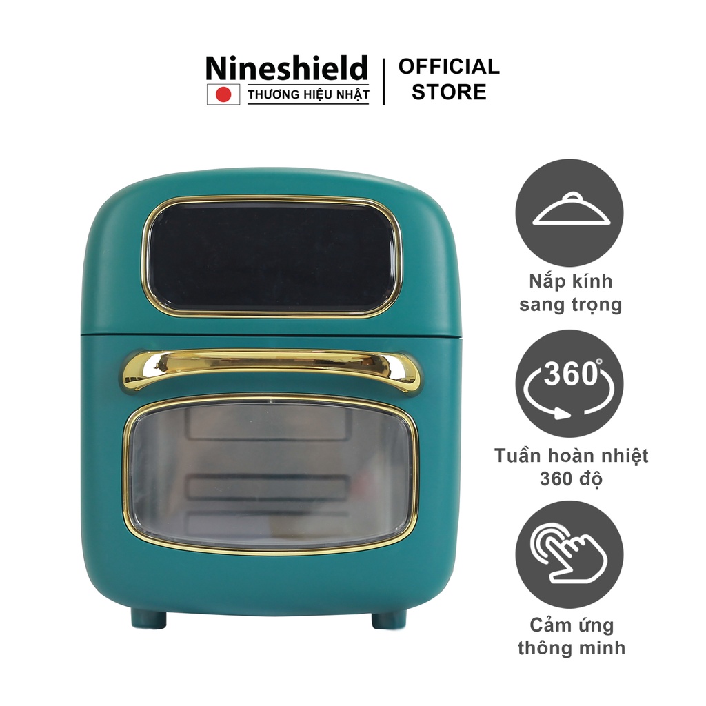 Nồi chiên không dầu Nineshield KB-7001M điện tử dung tích 10L - Nồi chiên đa năng an toàn cho sức khoẻ - Hàng chính hãng