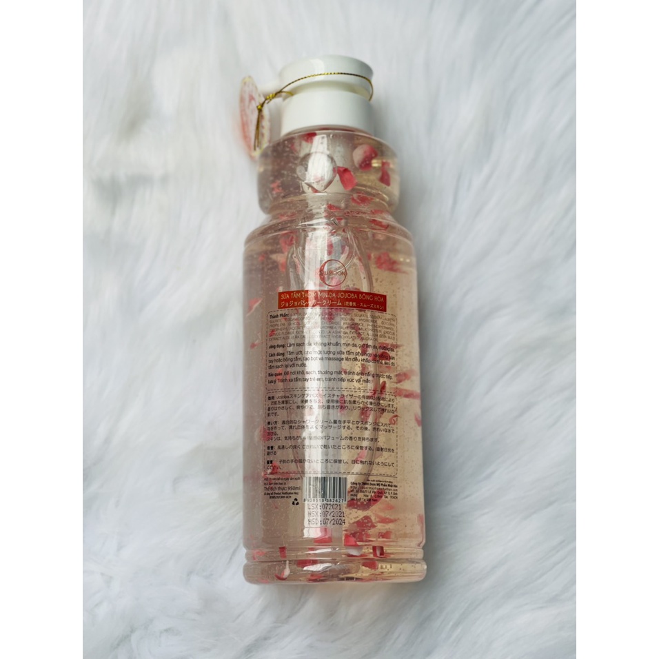 Sữa tắm thơm trắng mịn da JOJOBA bông hoa Shower Gel New Moon Nhật Bản 950ml