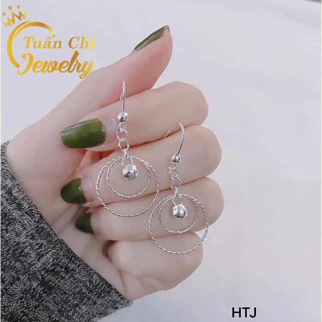 ⚡HÀNG SẴN⚡Bông Tai Nữ Bạc Kiểu Vòng Tàu Cách Điệu Trẻ Trung