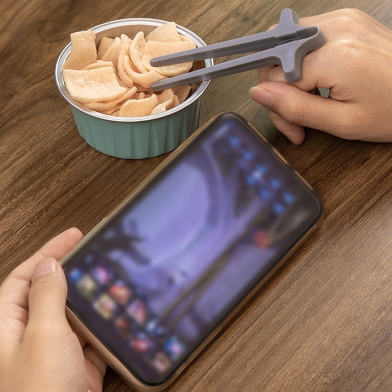 Aoto Đũa Nhựa Đeo Ngón Tay Hỗ Trợ Chơi Game Không Bẩn 4 Màu Chất Liệu Fla