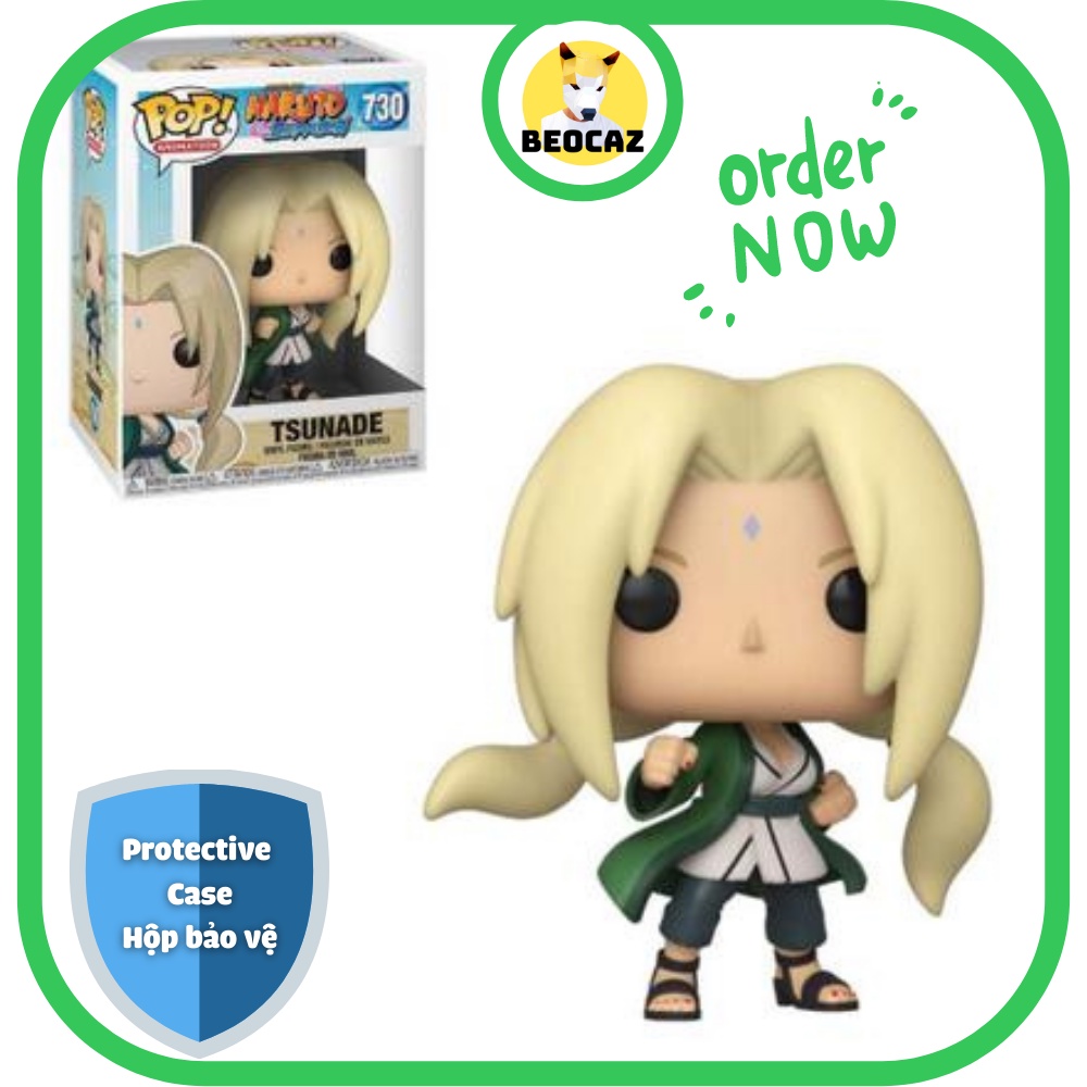 Mô hình Funko Unoff nội địa chibi Tsunade No. 730 bền màu an toàn - Đồ chơi Naruto Beocaz Full Box Tặng Hộp Bảo Vệ