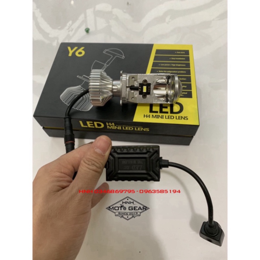 Bóng Đèn Pha Led Mini Y6 - Pha Trắng / Cos Vàng