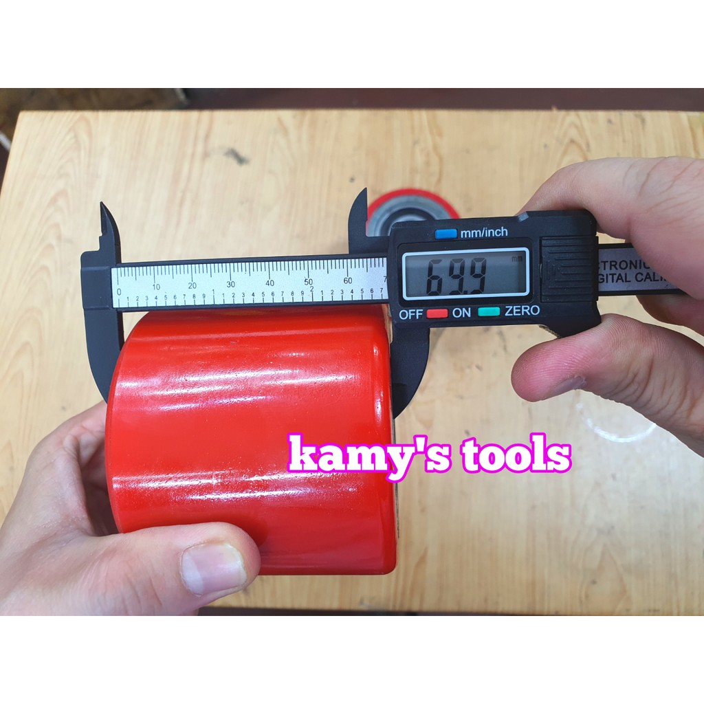 Bánh xe nâng tay PU đỏ 68x73, 70x80