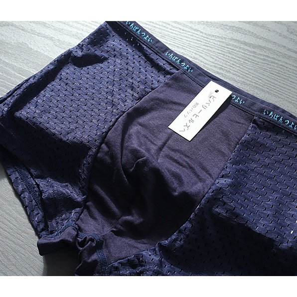 [Hộp 4] Quần lót boxer nam thông hơi cao cấp M, Sịp đùi co giãn xuất nhật FSHOPP5