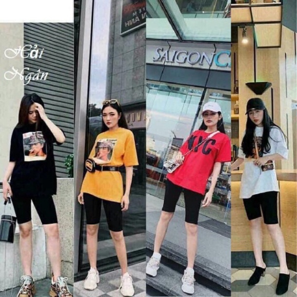 Quần Legging Ngố Nữ Kèm Túi