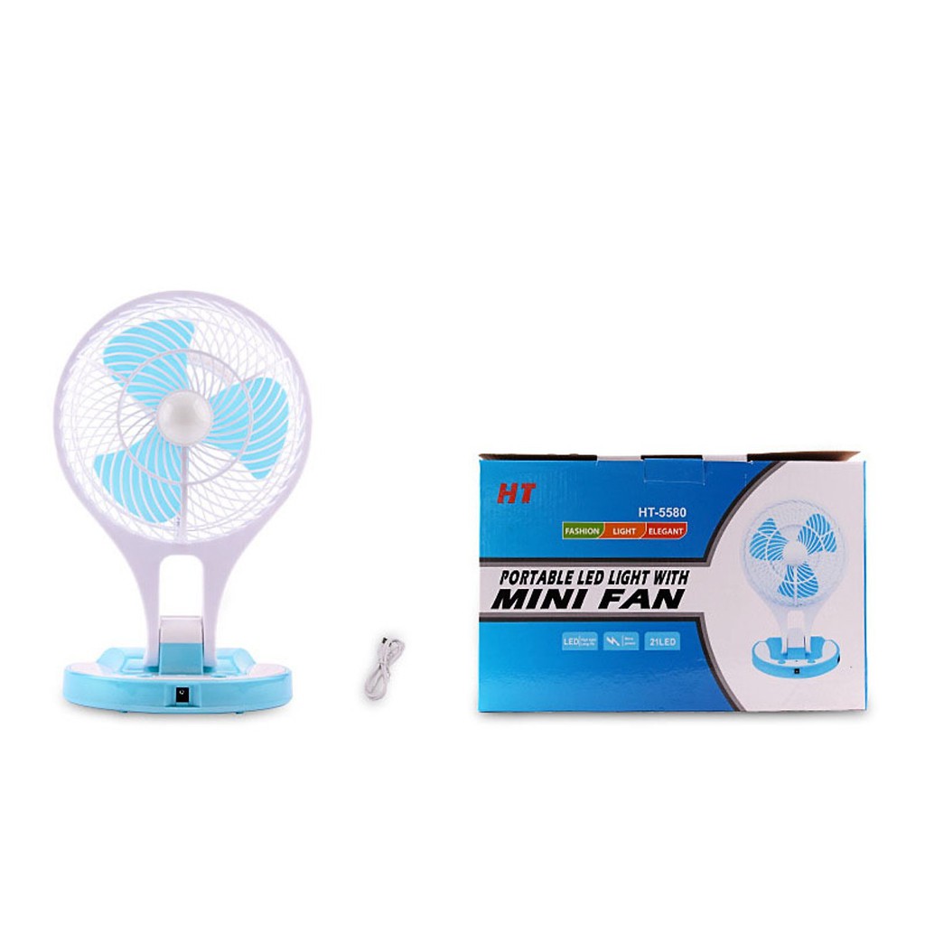 Quạt Mini Fan tích điện 2 trong 1 Model HT- 5580