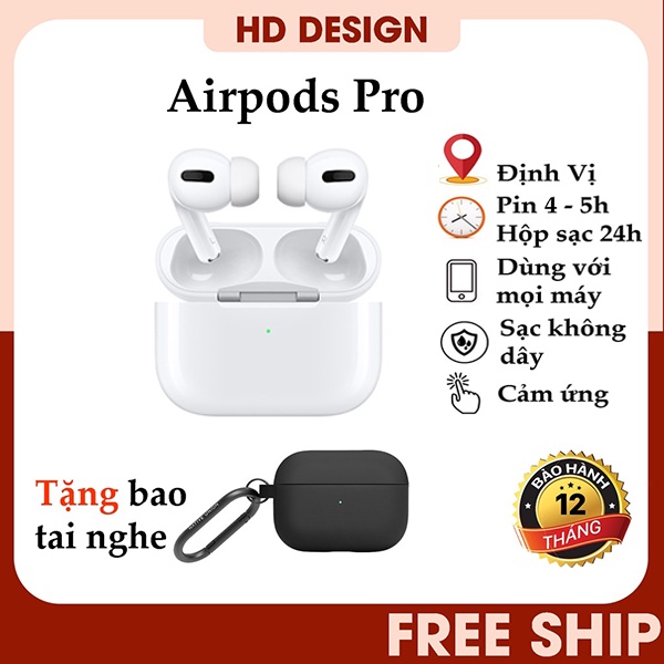 Tai Nghe Bluetooth Không Dây AP Pro Chống Ồn, Định Vị, Đổi Tên Hỗ Trợ Sạc Không Dây Âm Bass Mạnh Mẽ